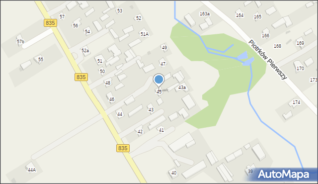Piotrków Pierwszy, Piotrków Pierwszy, 45, mapa Piotrków Pierwszy