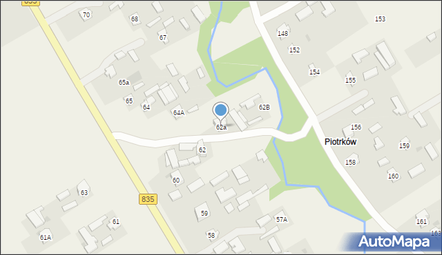 Piotrków Pierwszy, Piotrków Pierwszy, 62a, mapa Piotrków Pierwszy