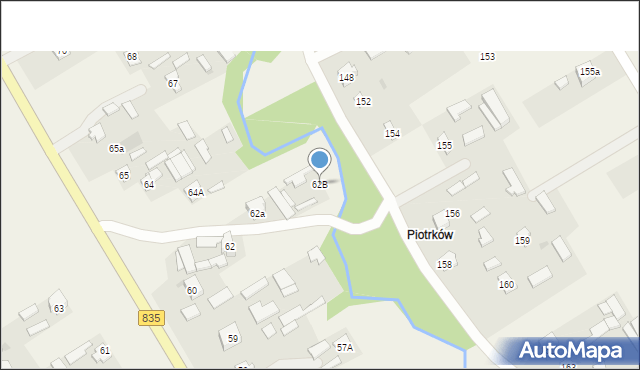 Piotrków Pierwszy, Piotrków Pierwszy, 62B, mapa Piotrków Pierwszy