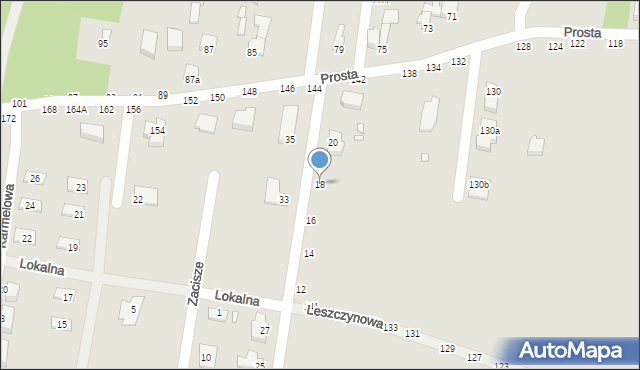 Piotrków Trybunalski, Piaskowa, 18, mapa Piotrków Trybunalski