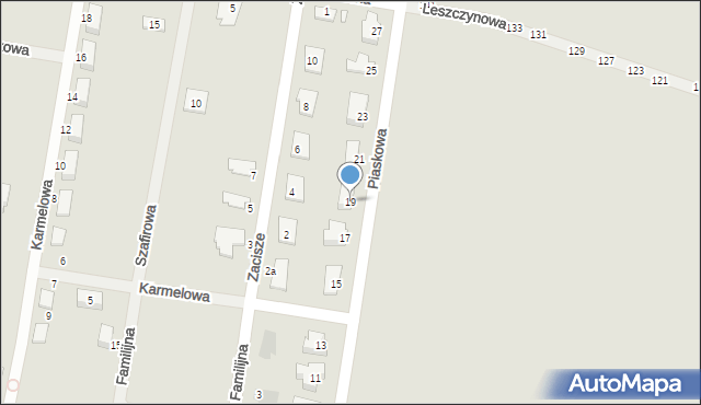 Piotrków Trybunalski, Piaskowa, 19, mapa Piotrków Trybunalski