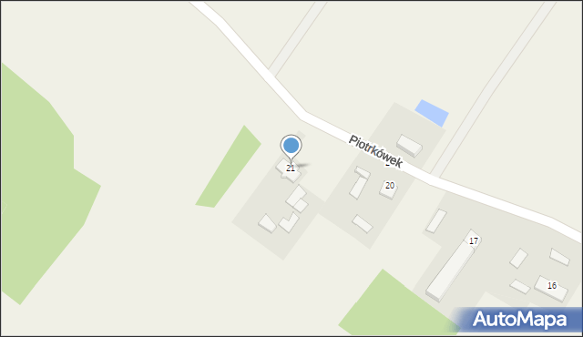 Piotrkówek, Piotrkówek, 21, mapa Piotrkówek