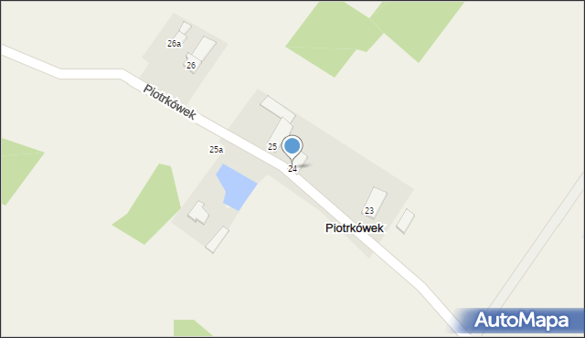 Piotrkówek, Piotrkówek, 24, mapa Piotrkówek