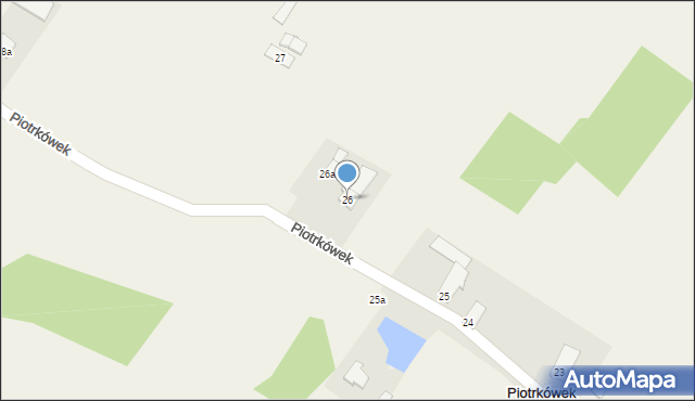 Piotrkówek, Piotrkówek, 26, mapa Piotrkówek
