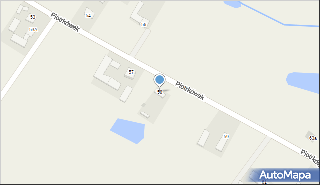 Piotrkówek, Piotrkówek, 58, mapa Piotrkówek