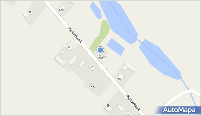 Piotrkówek, Piotrkówek, 68a, mapa Piotrkówek