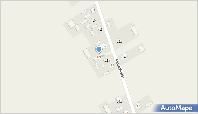 Piotrkówek, Piotrkówek, 12b, mapa Piotrkówek
