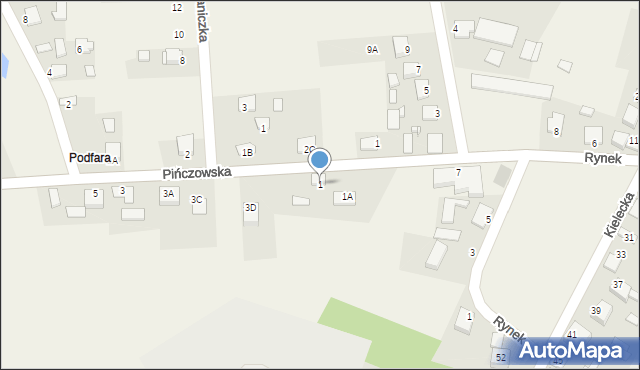 Piotrkowice, Pińczowska, 1, mapa Piotrkowice