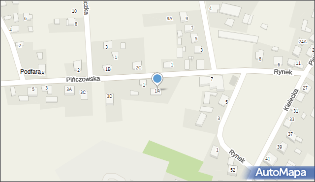 Piotrkowice, Pińczowska, 1A, mapa Piotrkowice