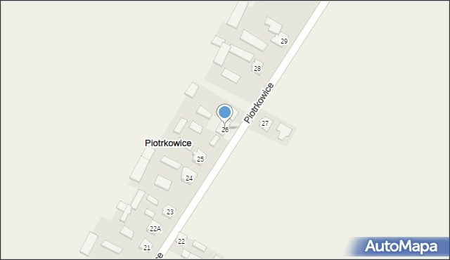 Piotrkowice, Piotrkowice, 26a, mapa Piotrkowice