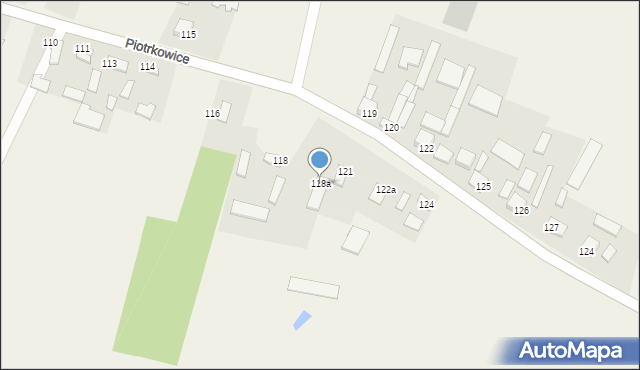 Piotrkowice, Piotrkowice, 118a, mapa Piotrkowice