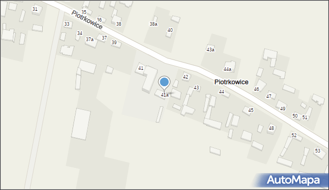 Piotrkowice, Piotrkowice, 41a, mapa Piotrkowice