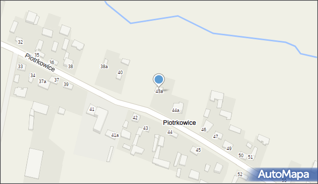 Piotrkowice, Piotrkowice, 43a, mapa Piotrkowice