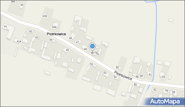 Piotrkowice, Piotrkowice, 50, mapa Piotrkowice