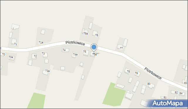 Piotrkowice, Piotrkowice, 75a, mapa Piotrkowice