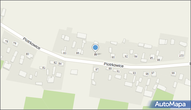 Piotrkowice, Piotrkowice, 88, mapa Piotrkowice