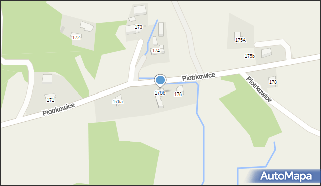 Piotrkowice, Piotrkowice, 176b, mapa Piotrkowice