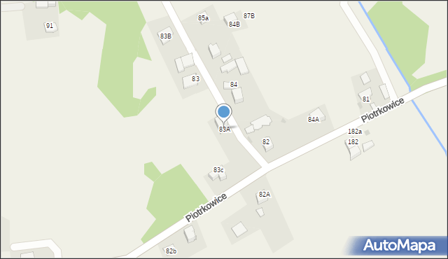 Piotrkowice, Piotrkowice, 83A, mapa Piotrkowice
