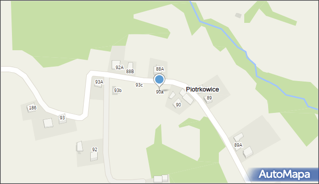 Piotrkowice, Piotrkowice, 90a, mapa Piotrkowice