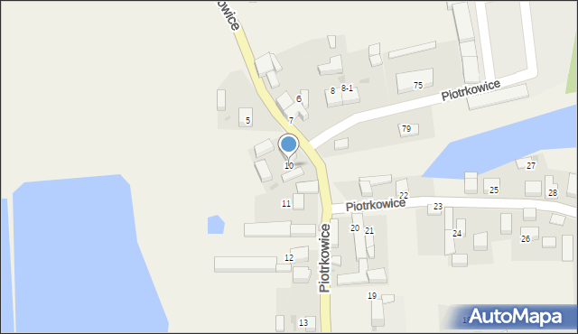 Piotrkowice, Piotrkowice, 10, mapa Piotrkowice