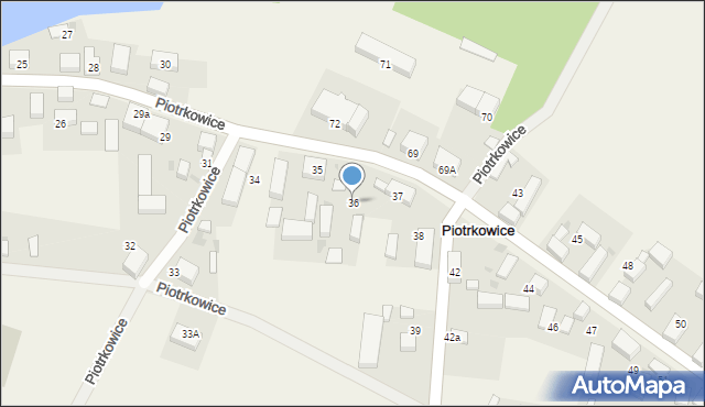 Piotrkowice, Piotrkowice, 36, mapa Piotrkowice