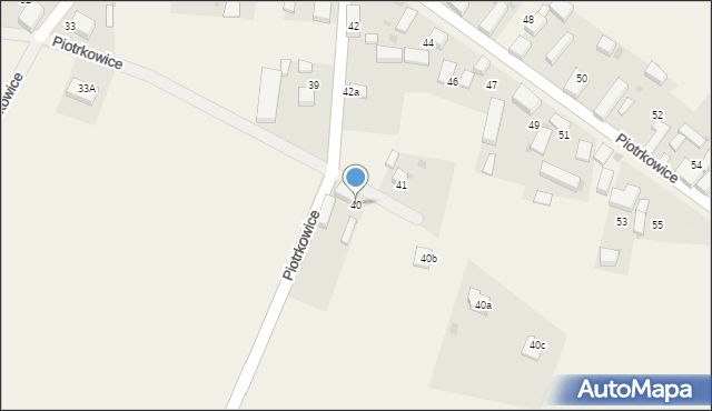 Piotrkowice, Piotrkowice, 40, mapa Piotrkowice