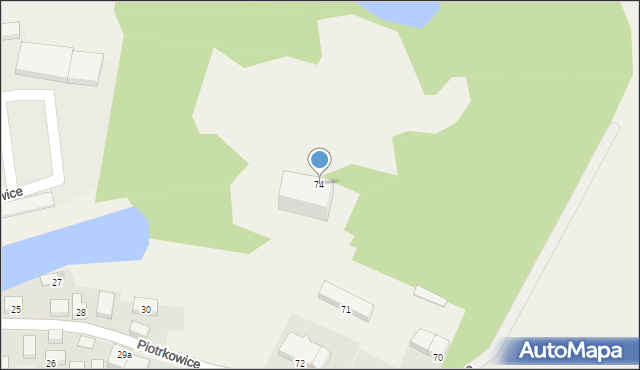 Piotrkowice, Piotrkowice, 74, mapa Piotrkowice
