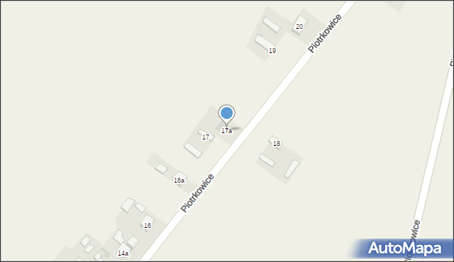 Piotrkowice, Piotrkowice, 17a, mapa Piotrkowice
