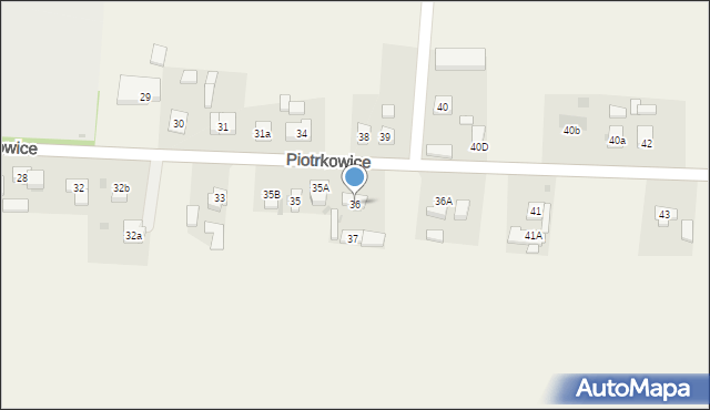 Piotrkowice, Piotrkowice, 36, mapa Piotrkowice