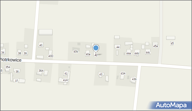 Piotrkowice, Piotrkowice, 42, mapa Piotrkowice