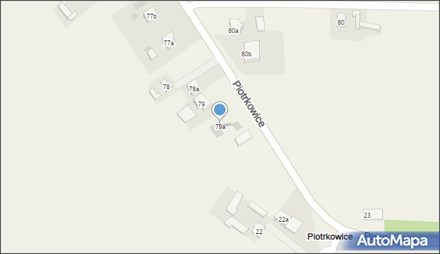 Piotrkowice, Piotrkowice, 79a, mapa Piotrkowice