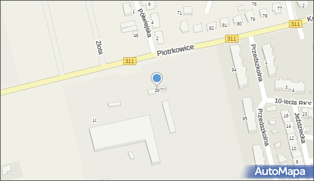 Piotrkowice, Piotrkowice, 1b, mapa Piotrkowice