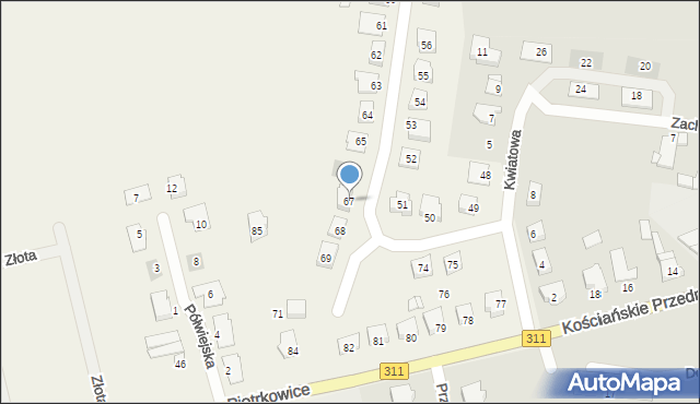 Piotrkowice, Piotrkowice, 67, mapa Piotrkowice