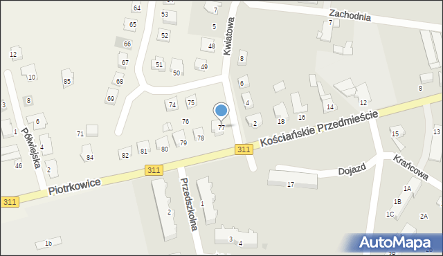 Piotrkowice, Piotrkowice, 77, mapa Piotrkowice