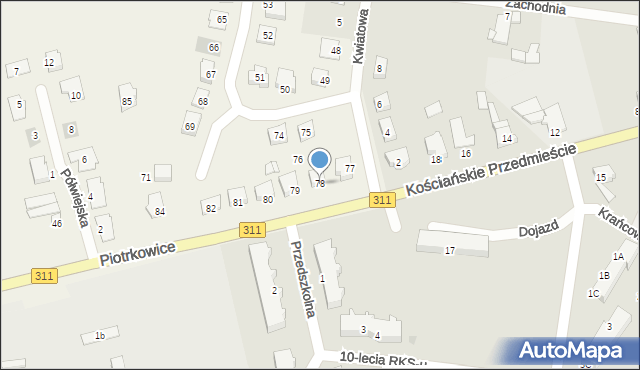 Piotrkowice, Piotrkowice, 78, mapa Piotrkowice