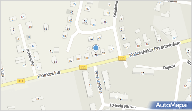 Piotrkowice, Piotrkowice, 79, mapa Piotrkowice
