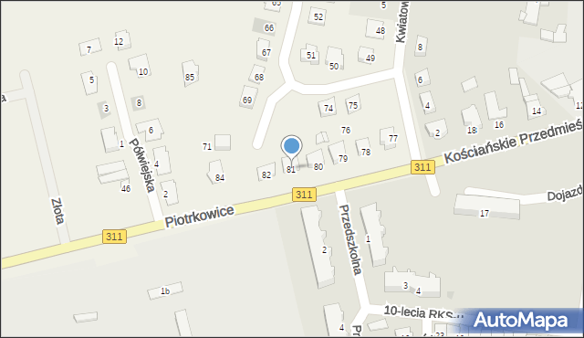 Piotrkowice, Piotrkowice, 81, mapa Piotrkowice