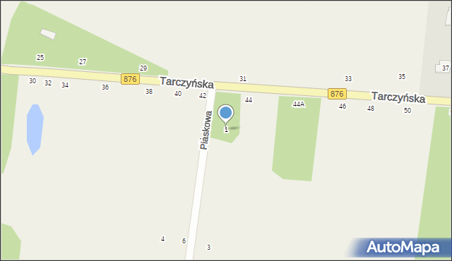 Piotrkowice, Piaskowa, 1, mapa Piotrkowice