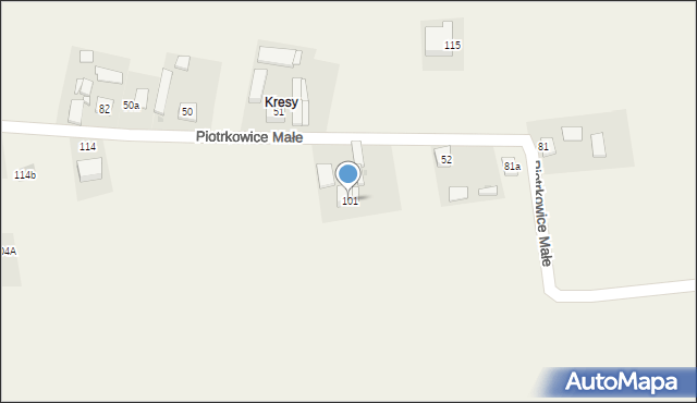 Piotrkowice Małe, Piotrkowice Małe, 101, mapa Piotrkowice Małe