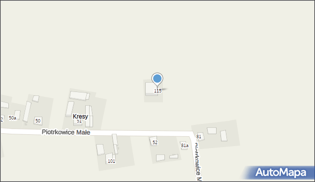Piotrkowice Małe, Piotrkowice Małe, 115, mapa Piotrkowice Małe