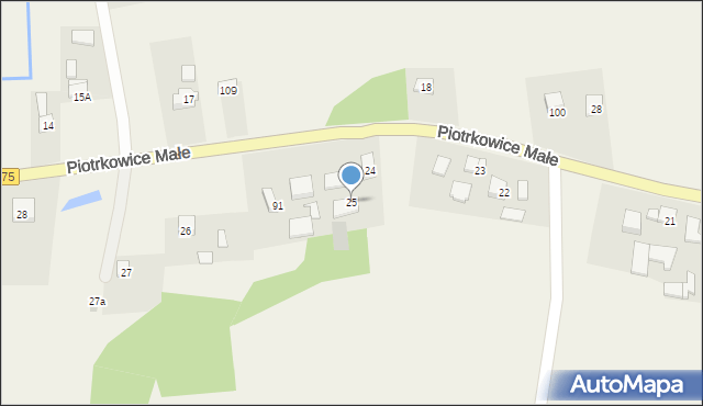 Piotrkowice Małe, Piotrkowice Małe, 25, mapa Piotrkowice Małe