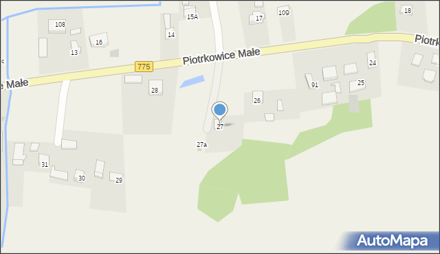 Piotrkowice Małe, Piotrkowice Małe, 27, mapa Piotrkowice Małe