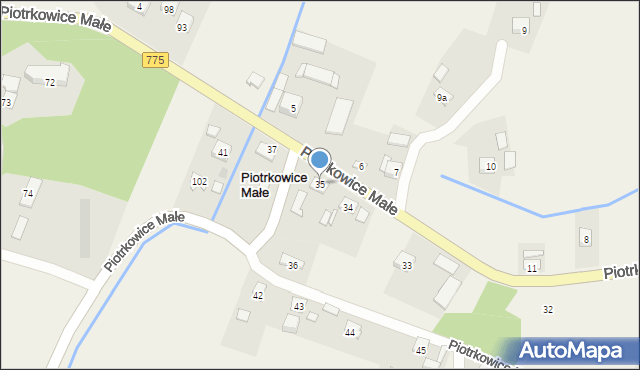 Piotrkowice Małe, Piotrkowice Małe, 35, mapa Piotrkowice Małe