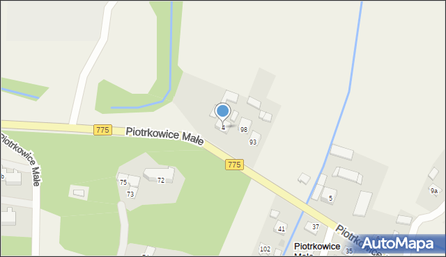 Piotrkowice Małe, Piotrkowice Małe, 4, mapa Piotrkowice Małe