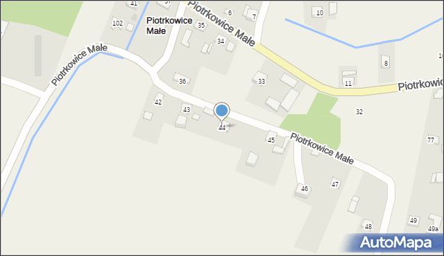 Piotrkowice Małe, Piotrkowice Małe, 44, mapa Piotrkowice Małe