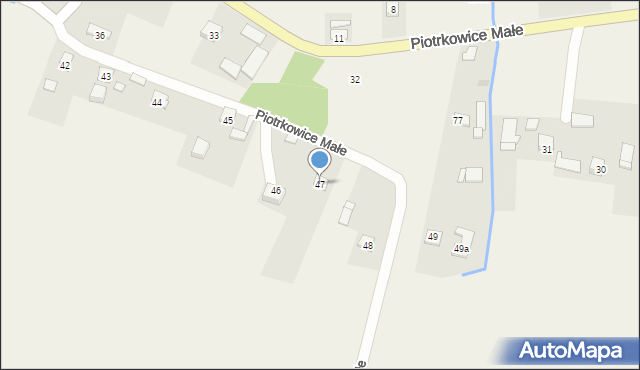 Piotrkowice Małe, Piotrkowice Małe, 47, mapa Piotrkowice Małe