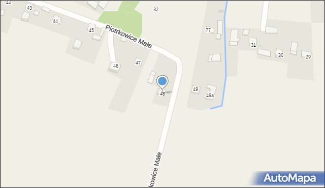 Piotrkowice Małe, Piotrkowice Małe, 48, mapa Piotrkowice Małe
