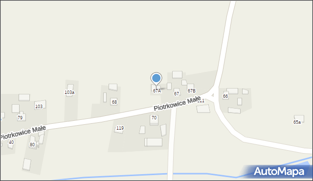 Piotrkowice Małe, Piotrkowice Małe, 67A, mapa Piotrkowice Małe