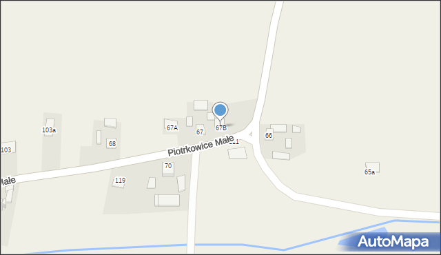 Piotrkowice Małe, Piotrkowice Małe, 67B, mapa Piotrkowice Małe