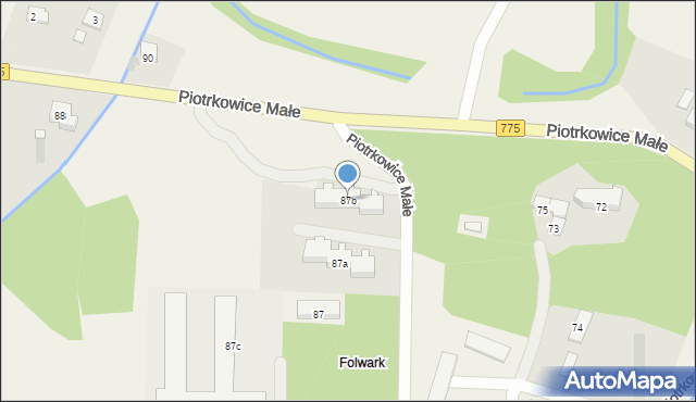 Piotrkowice Małe, Piotrkowice Małe, 87b, mapa Piotrkowice Małe